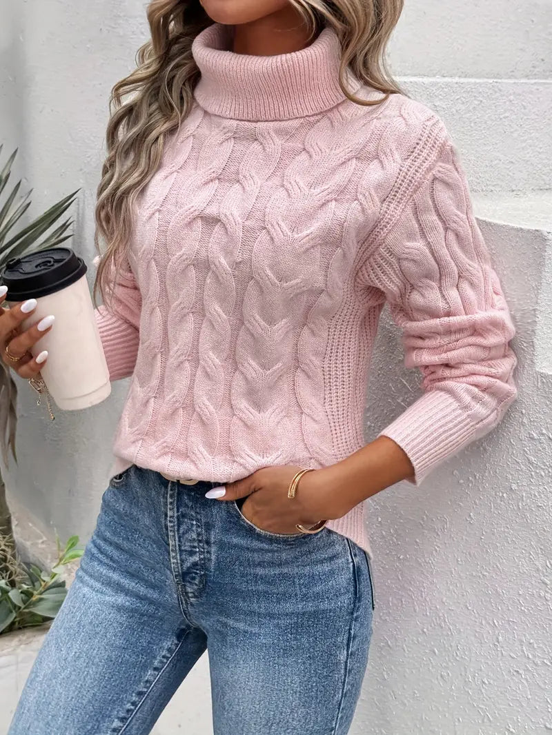 Women's Cable Knit Cozy Turtleneck Sweater