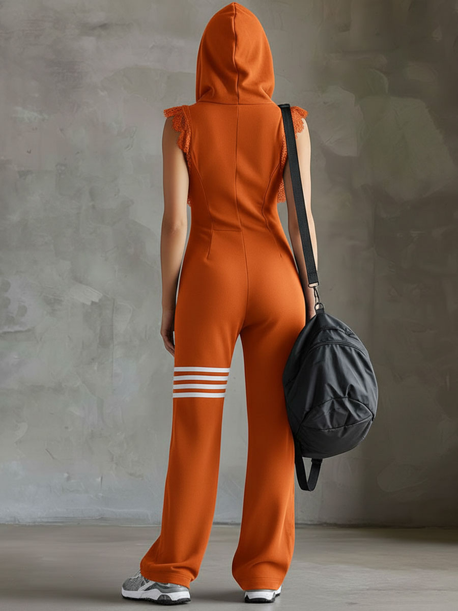 Women's Retro Sleeveless Jumpsuit Wide-Leg