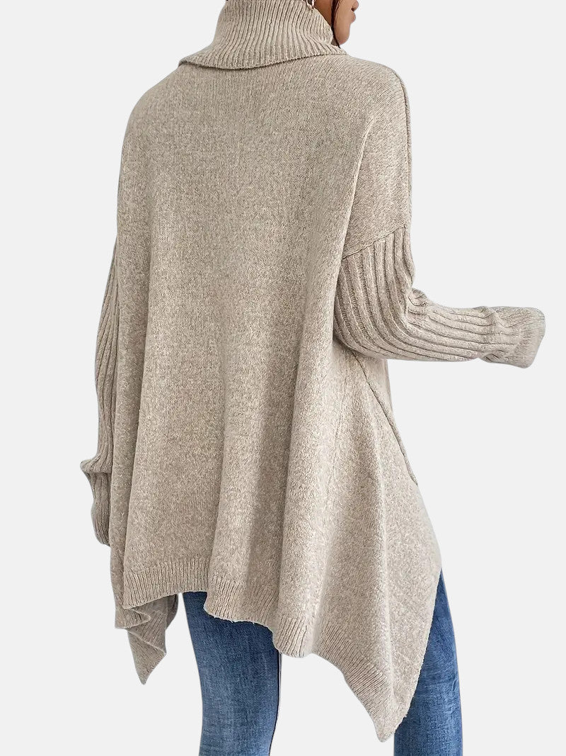 Women's Oversized Batwing Sleeves Turtleneck Sweater