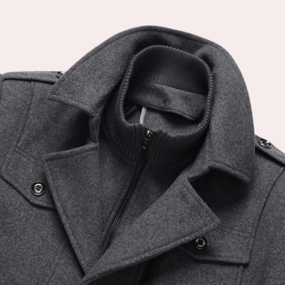 Stylish Warm Men's Winter Coat with Double Layer