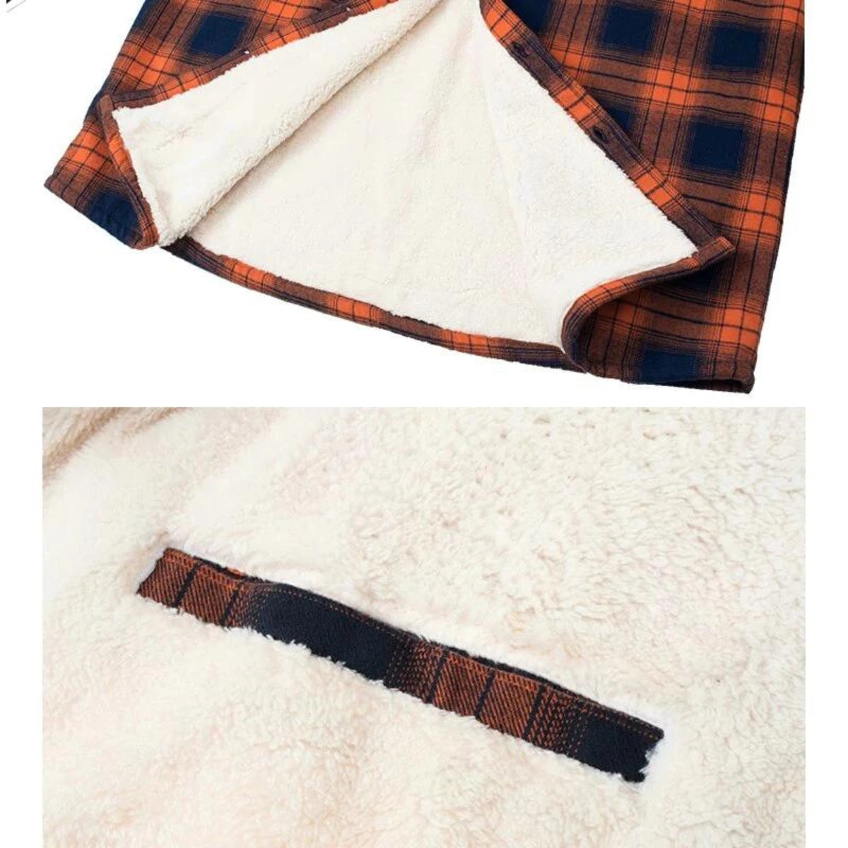 Men’s Sherpa Lined Plaid Shirt Jacket