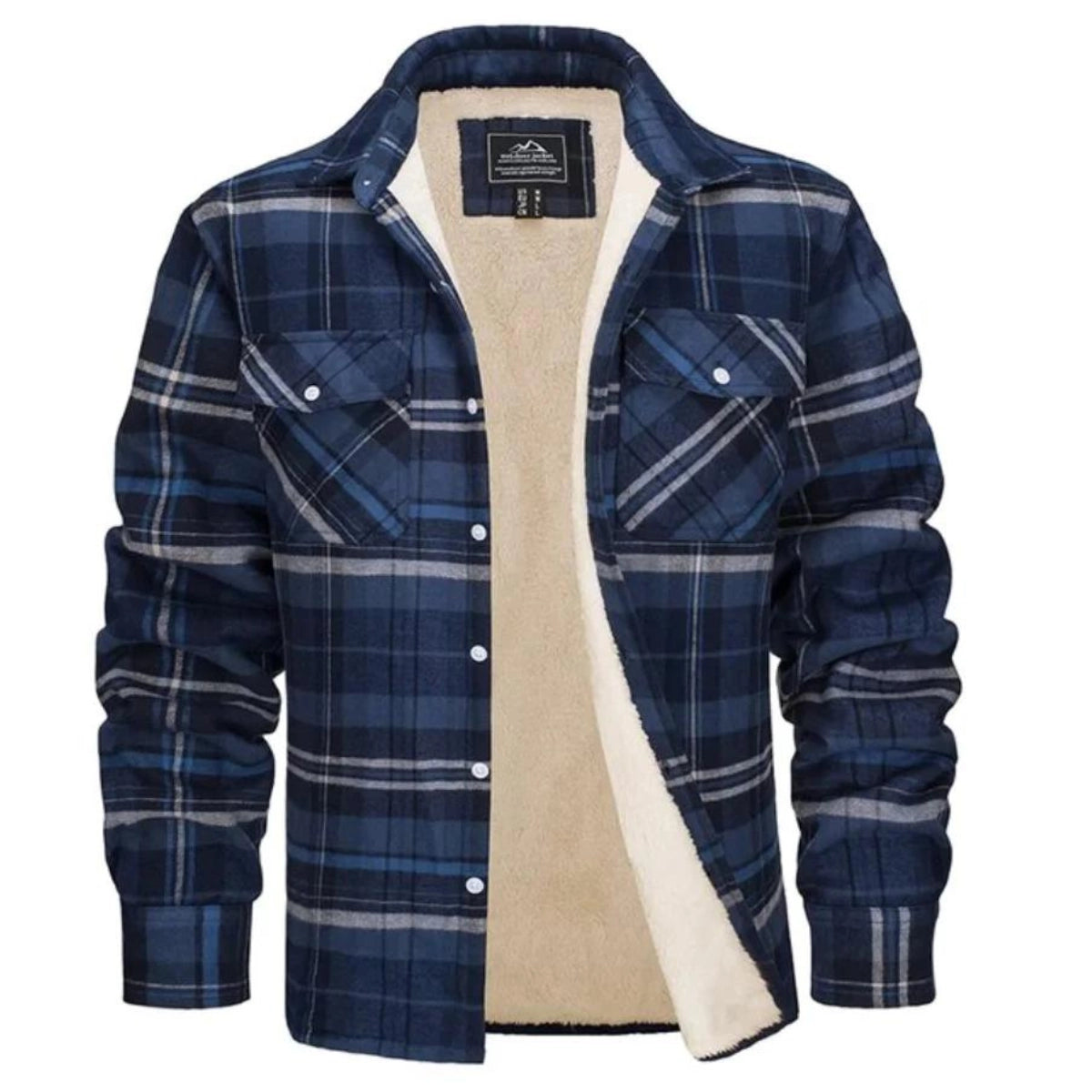 Men’s Sherpa Lined Plaid Shirt Jacket
