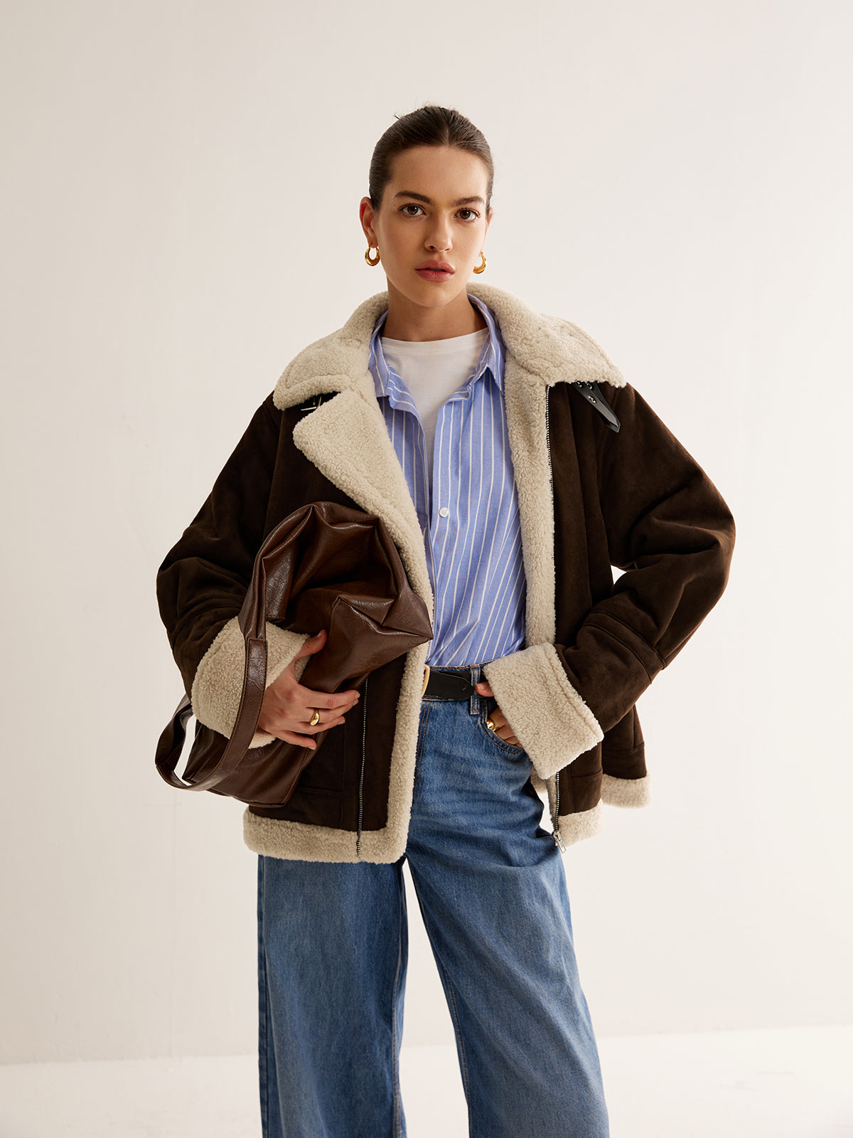 Stylish Women's Fleece Jacket with Vintage Look