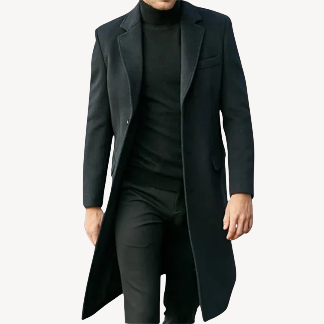 Stylish Men's Overcoat Made of High-Quality Wool