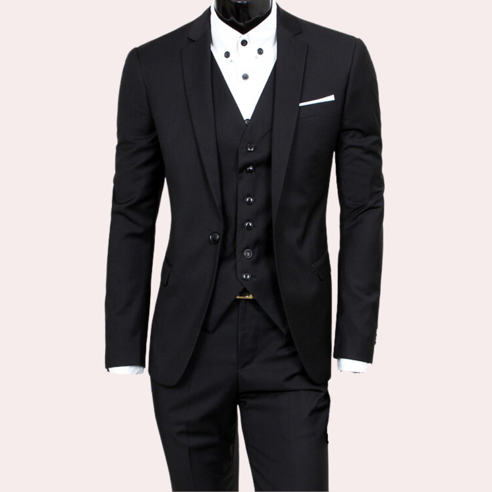 Stylish 3-Piece Men's Summer Suit Made from Breathable Material