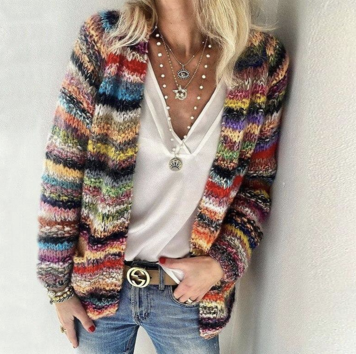 Modern Knitted Cardigan with Comfortable Fit