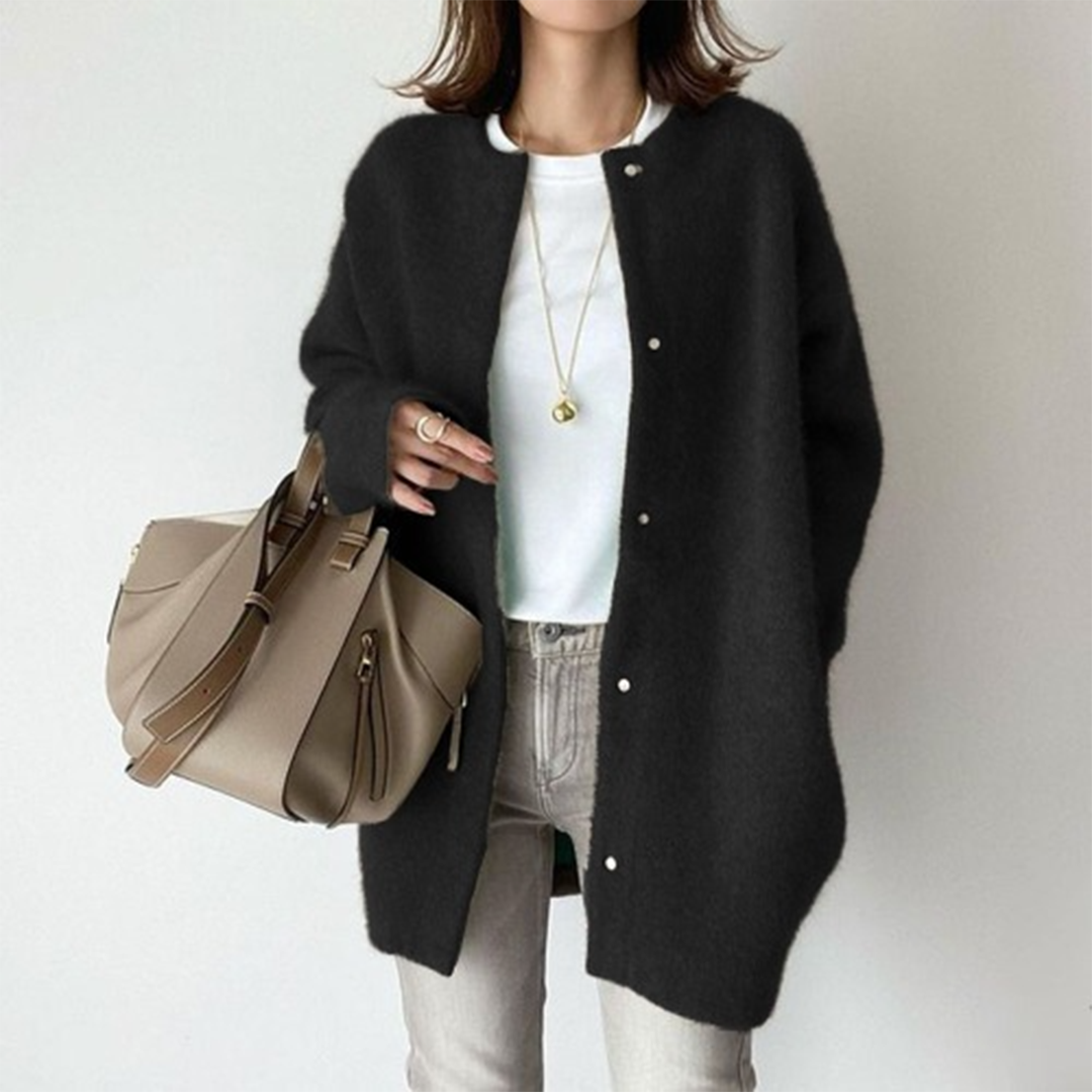 Women's Long Knit Relaxed Fit Cardigan