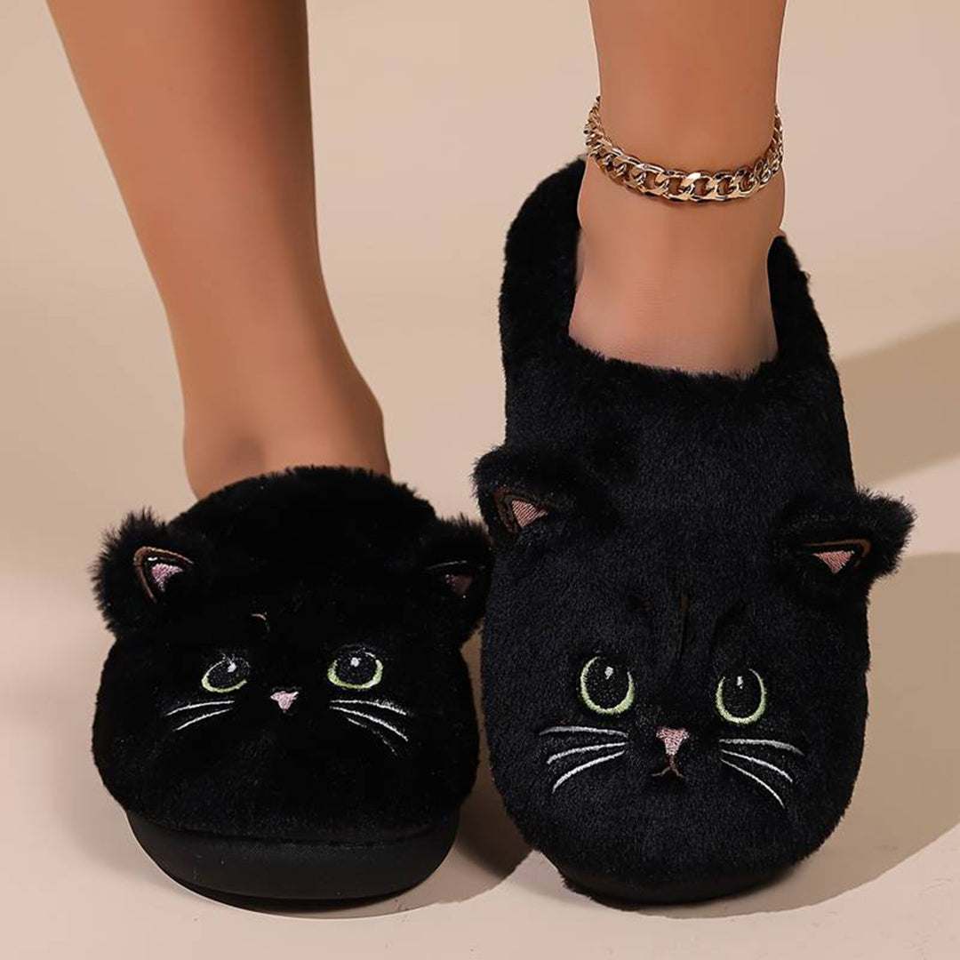 Comfortable Cat Slippers with Warmth