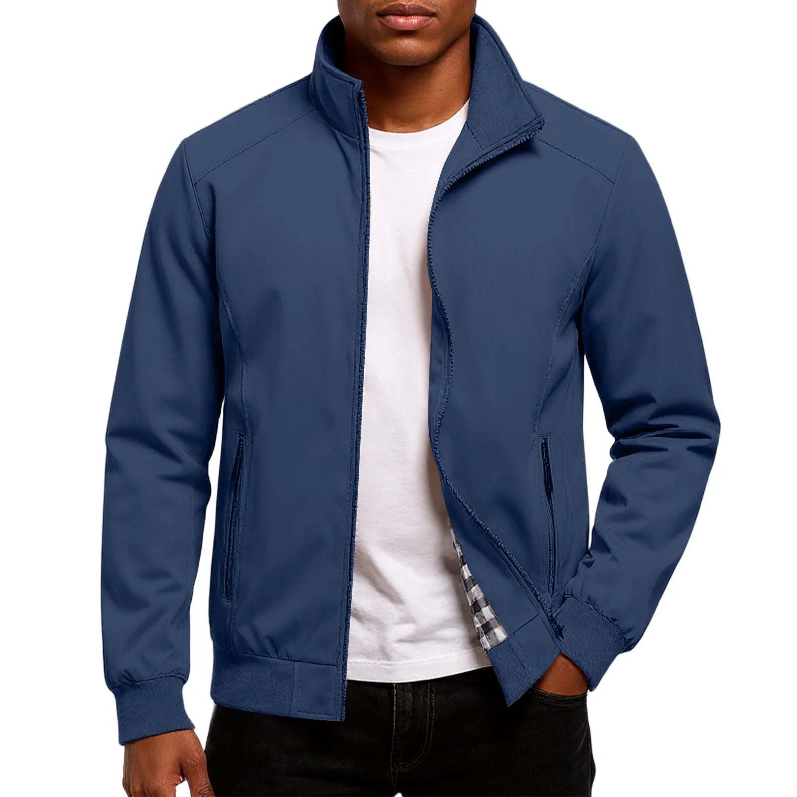 Men's Classic Zip-Up Casual Bomber Jacket