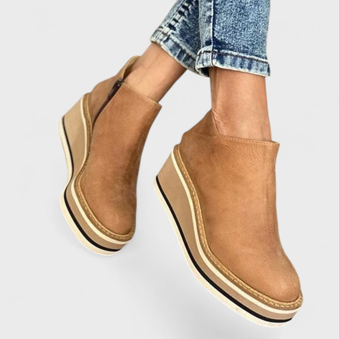 Women’s Casual Slip-On Wedge Ankle Boots