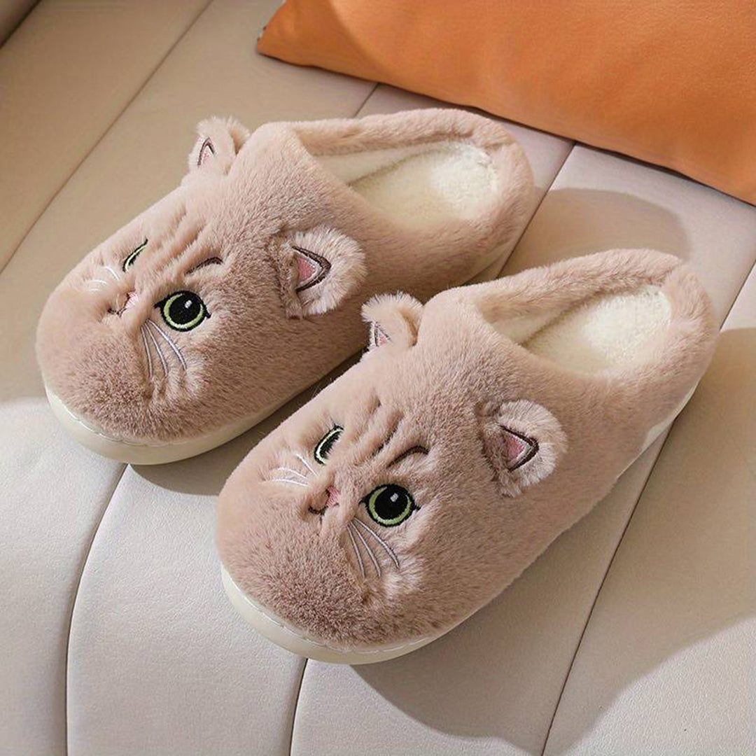 Comfortable Cat Slippers with Warmth
