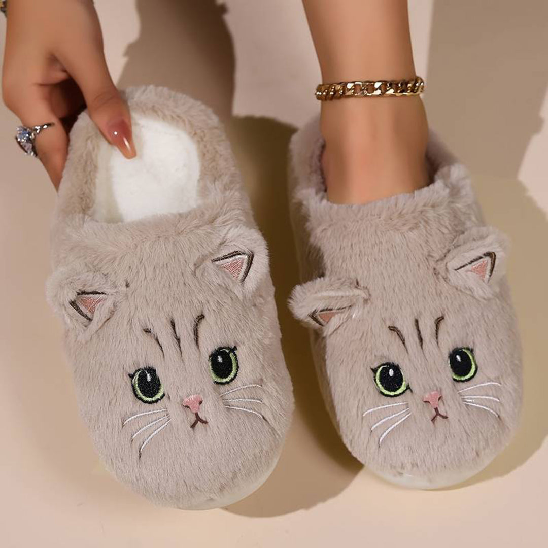 Comfortable Cat Slippers with Warmth