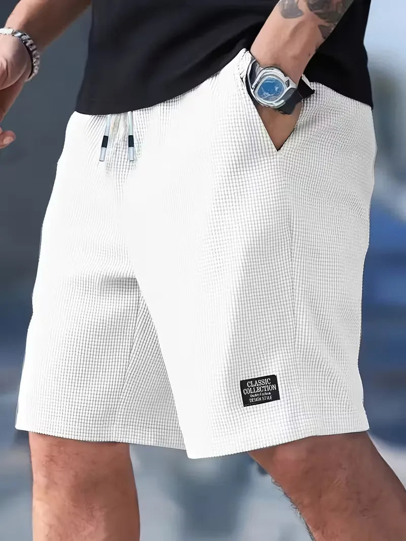 Men's Waffle Knit Drawstring Shorts