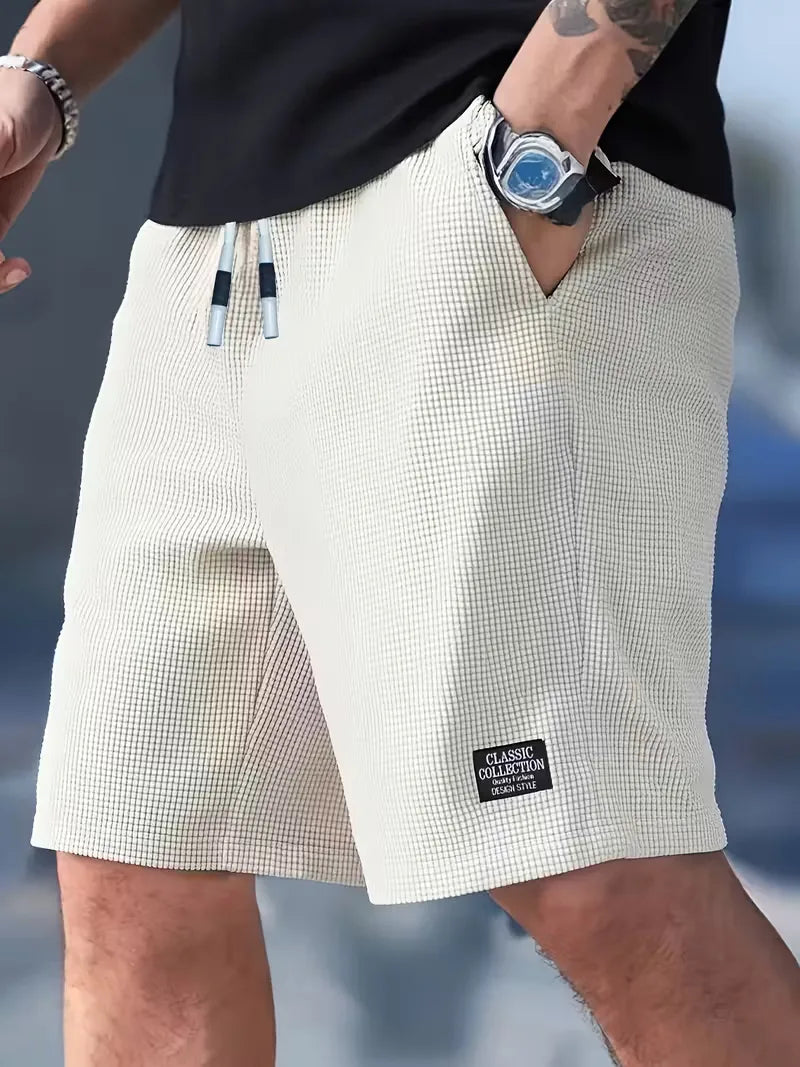 Men's Waffle Knit Drawstring Shorts