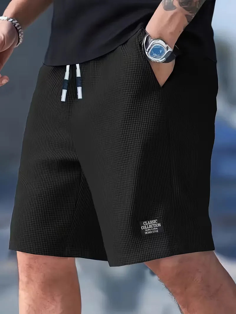 Men's Waffle Knit Drawstring Shorts