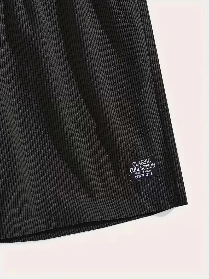Men's Waffle Knit Drawstring Shorts