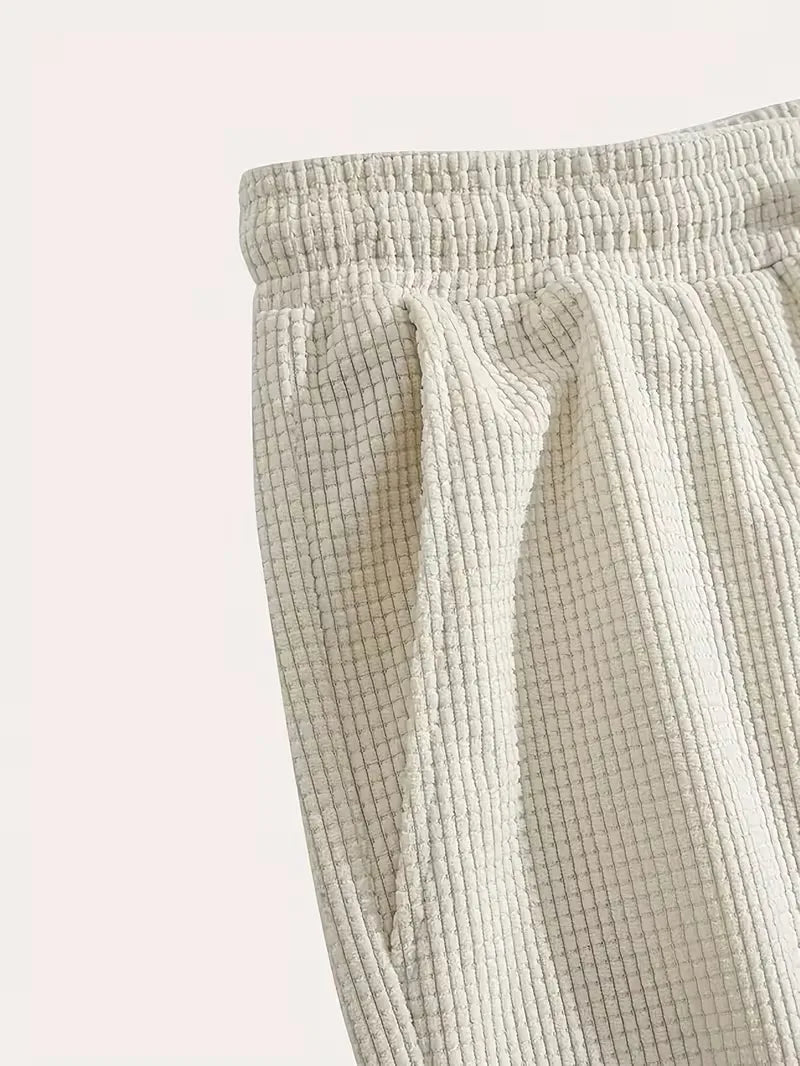 Men's Waffle Knit Drawstring Shorts