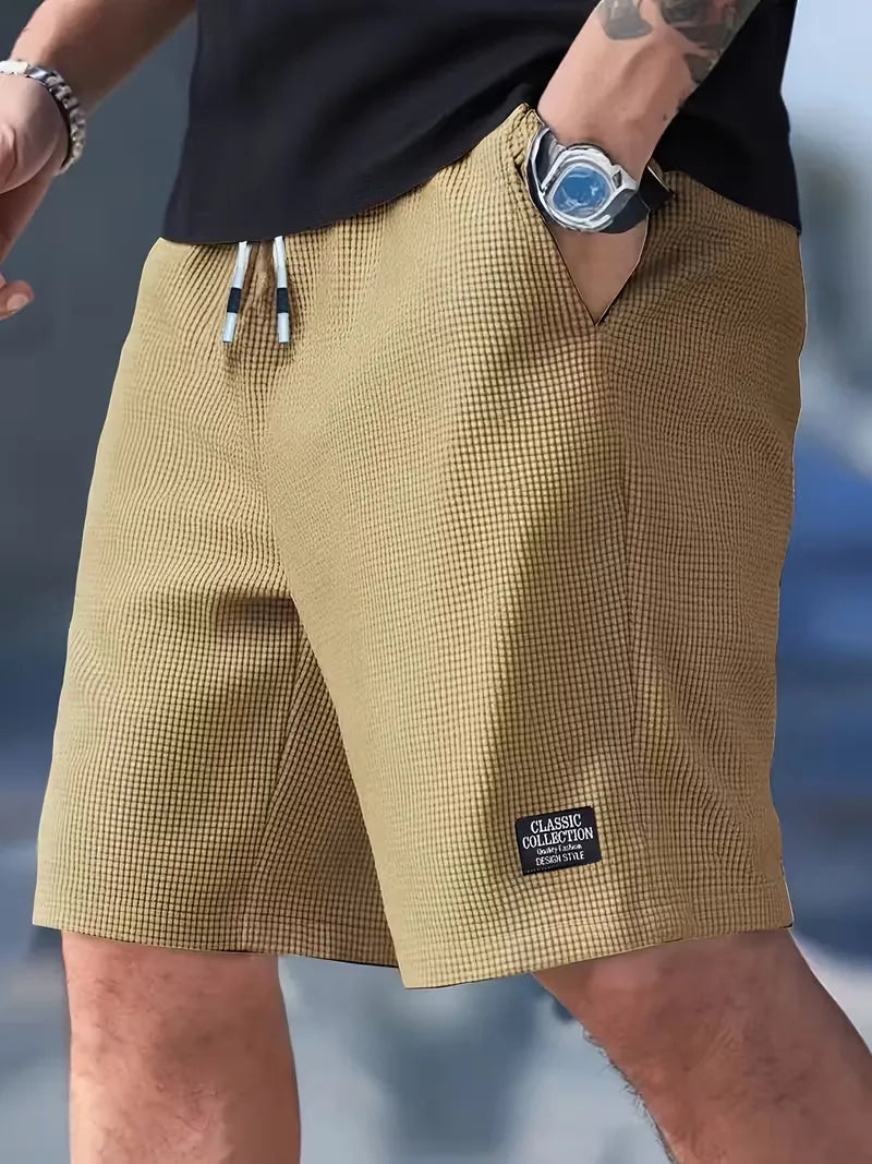 Men's Waffle Knit Drawstring Shorts