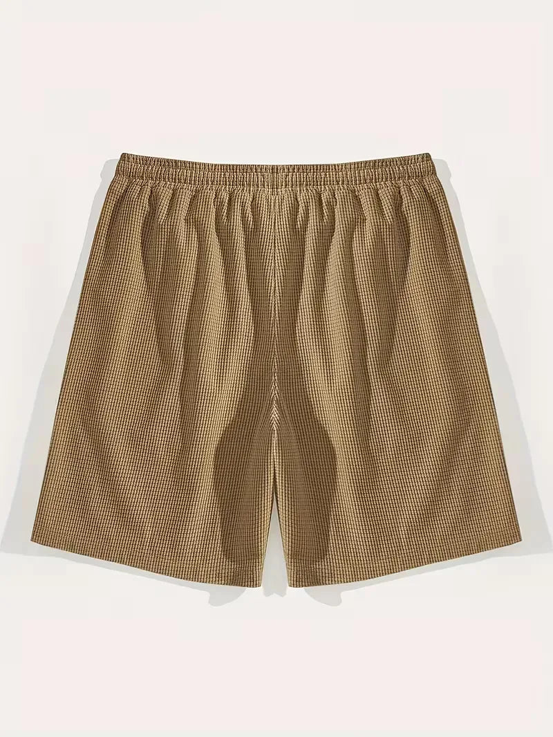 Men's Waffle Knit Drawstring Shorts