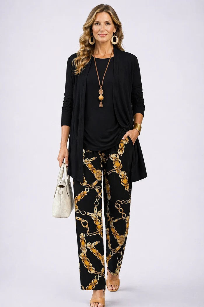 Women's Elegant Printed Co-Ord Three-Piece Set