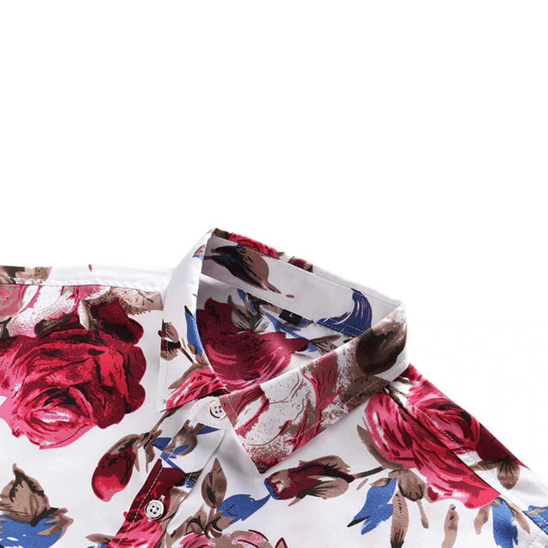 Men’s Bold Floral Long Sleeve Statement Shirt