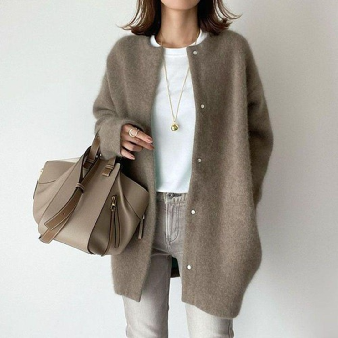 Women's Long Knit Relaxed Fit Cardigan