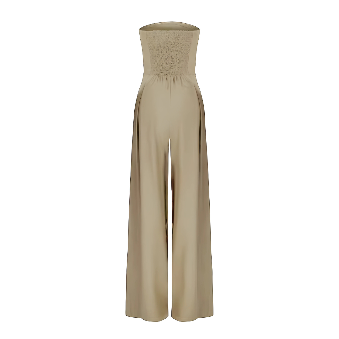 Elegant Strapless Wide-Leg Jumpsuit