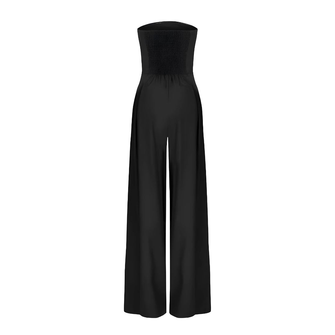 Elegant Strapless Wide-Leg Jumpsuit