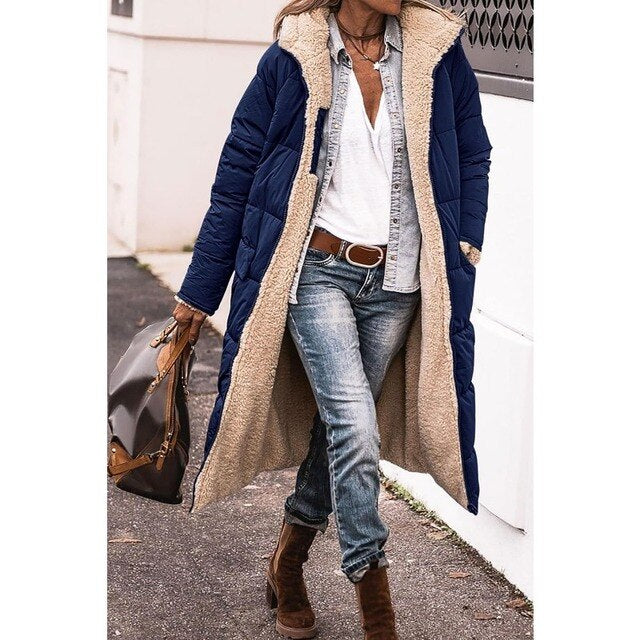 Women's Long Hooded  Warm Winter Coat