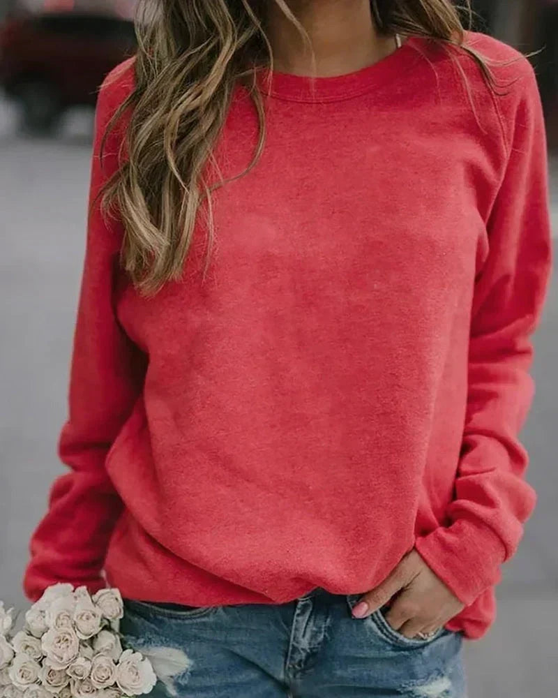 Women’s Casual Crew Neck Long-Sleeve Sweatshirt