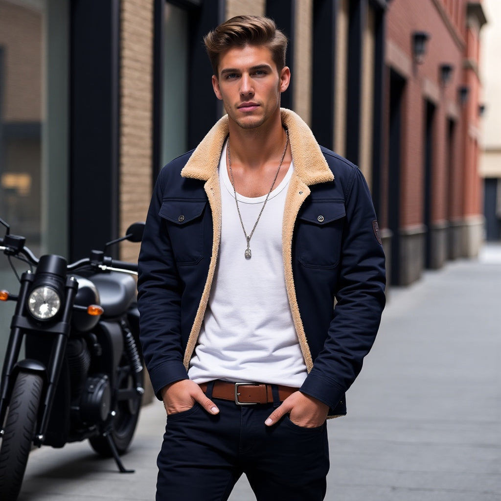 Stylish Vintage Bomber Jacket for Men - Ideal for Spring and Summer