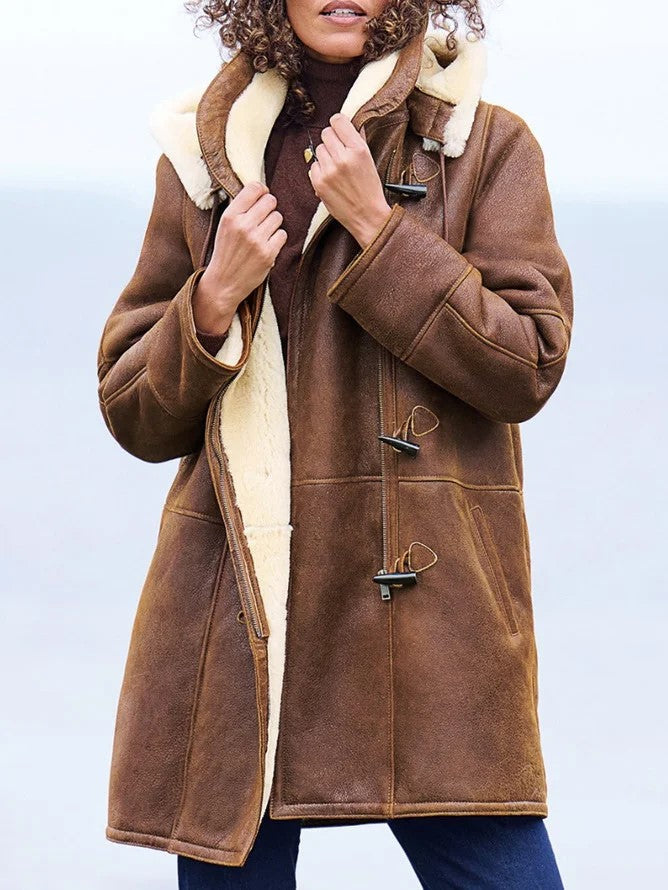 Women's Vintage Winter Coat with Hood