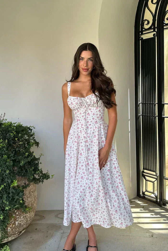 Women’s Vintage Inspired Floral Midi Dress