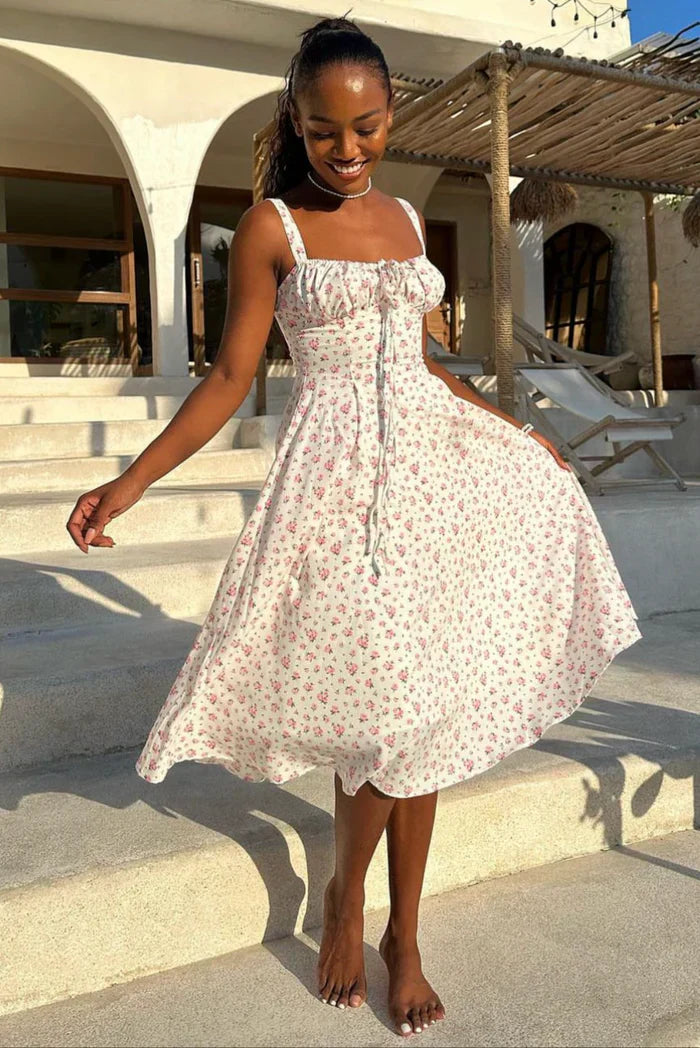 Women’s Vintage Inspired Floral Midi Dress