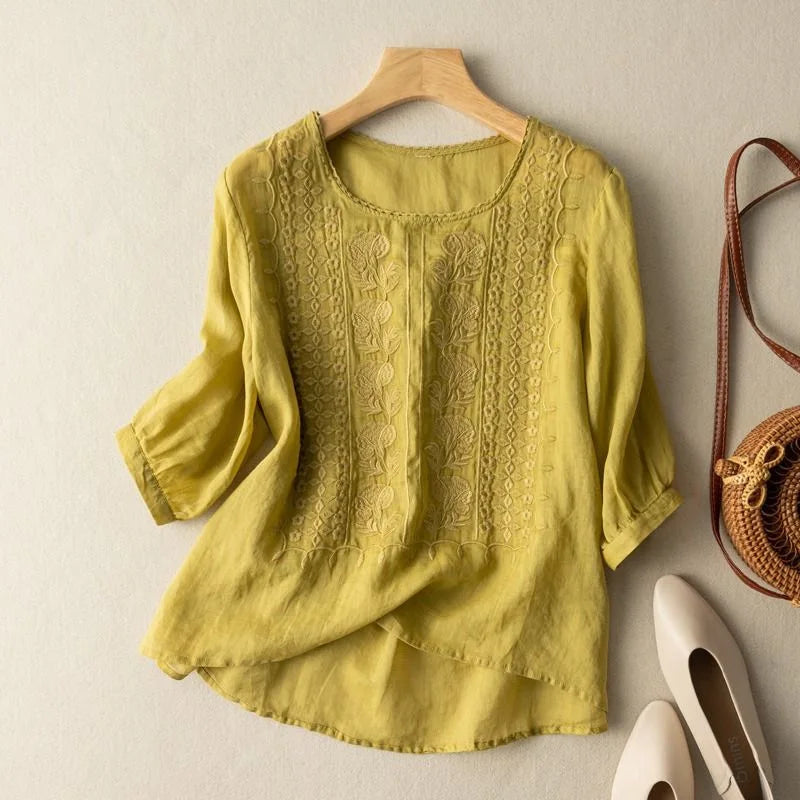 Women's Embroidered Lightweight Summer Blouse
