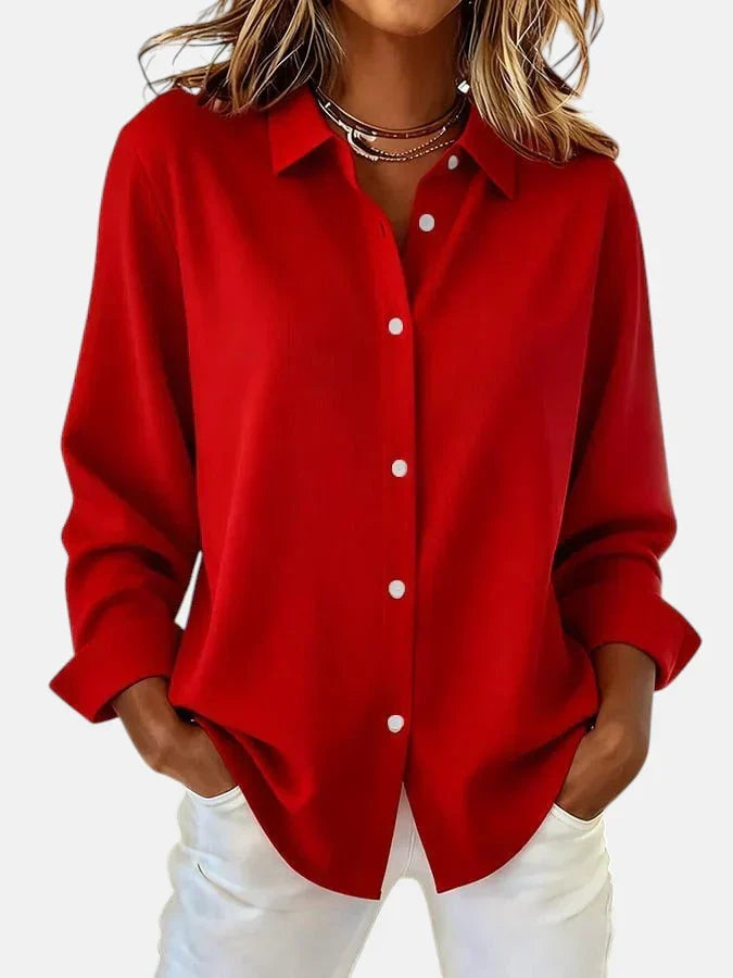 Women's Button-Up Long Sleeve Blouse