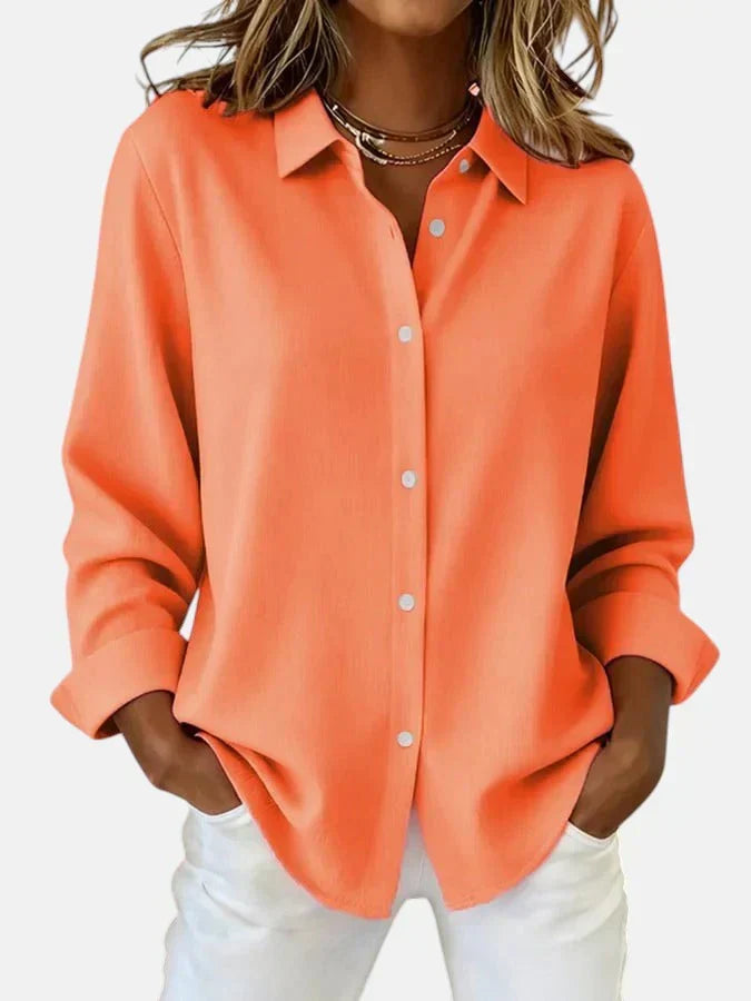 Women's Button-Up Long Sleeve Blouse