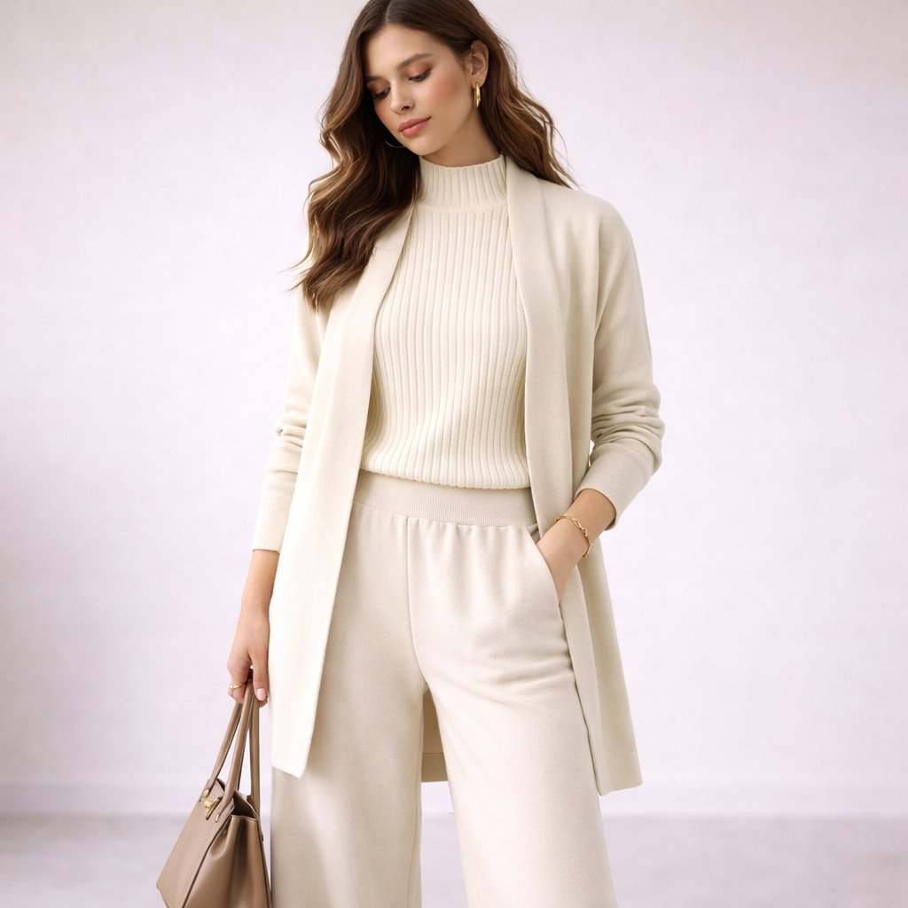 Women's Three-Piece Knit Lounge Set