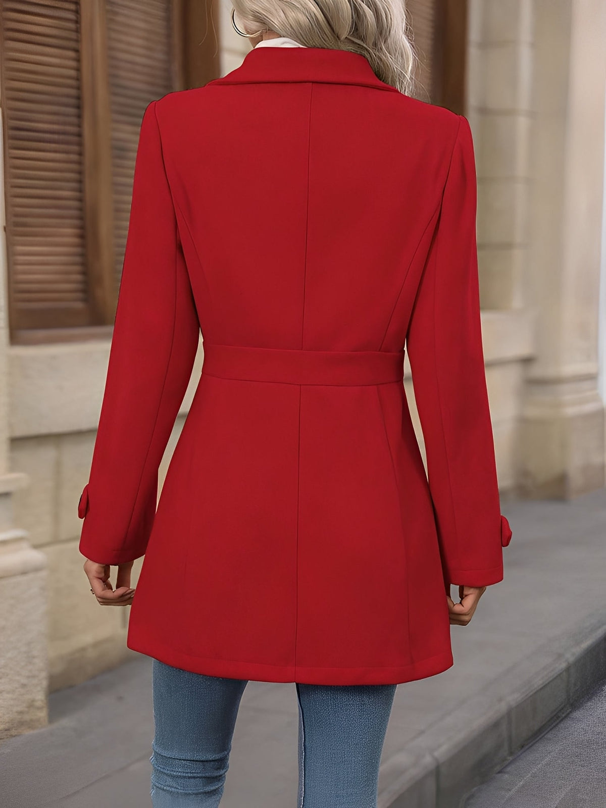 Women's Trench Coat with Waist Belt