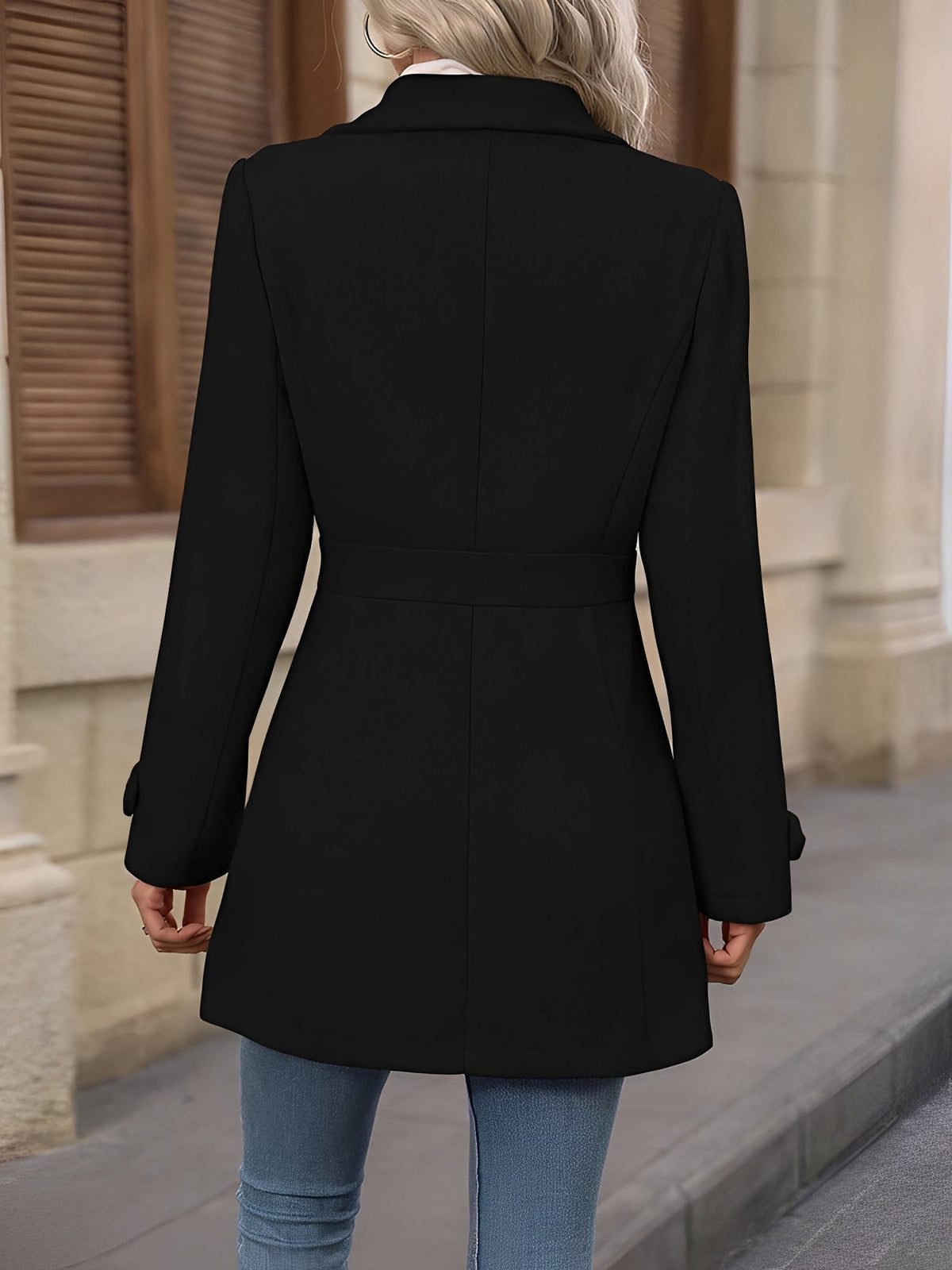 Women's Trench Coat with Waist Belt