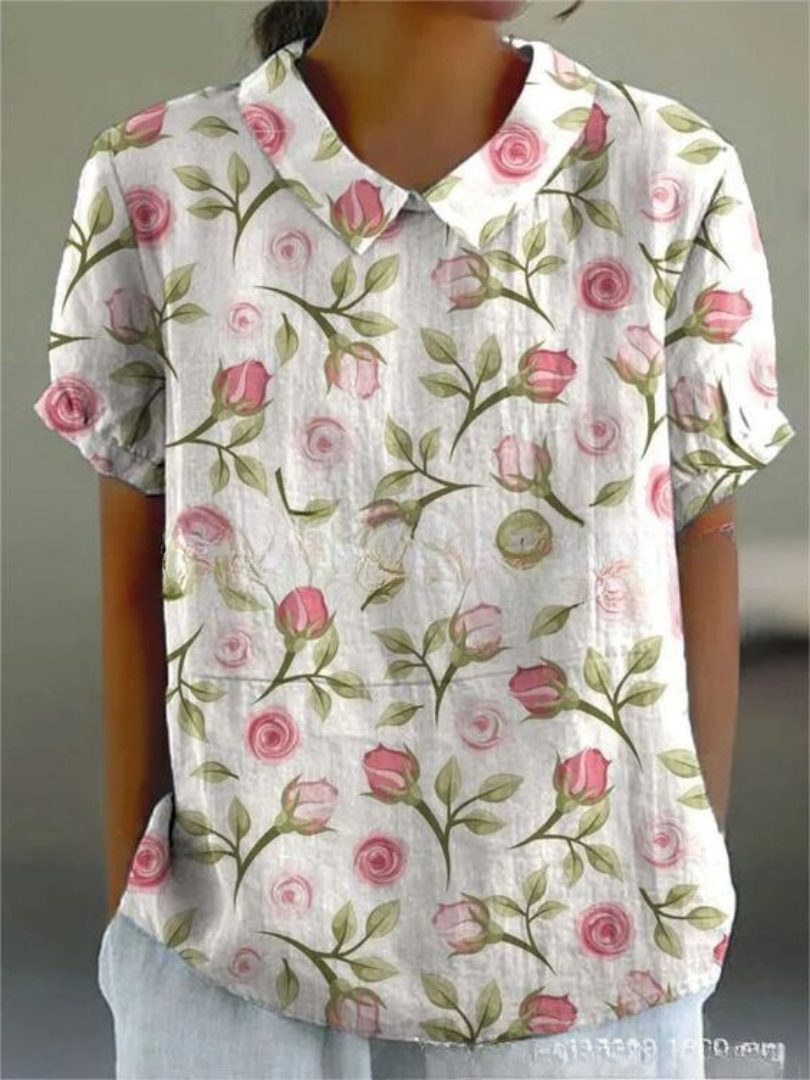#Color_Light pink with floral print