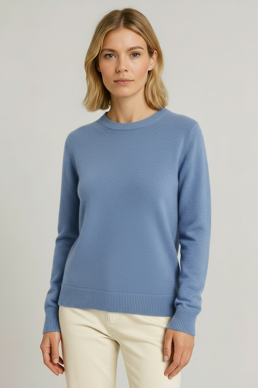 Women’s Classic Crew Neck Long-Sleeve Knit Sweater