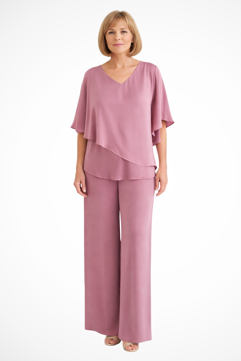 Elegant Two-Piece Flowing Lounge Set for Women