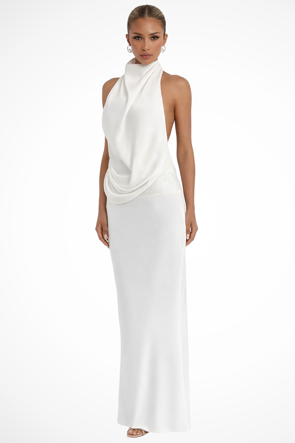Women’s Sleeveless Open Back Bodycon Formal Maxi Gown