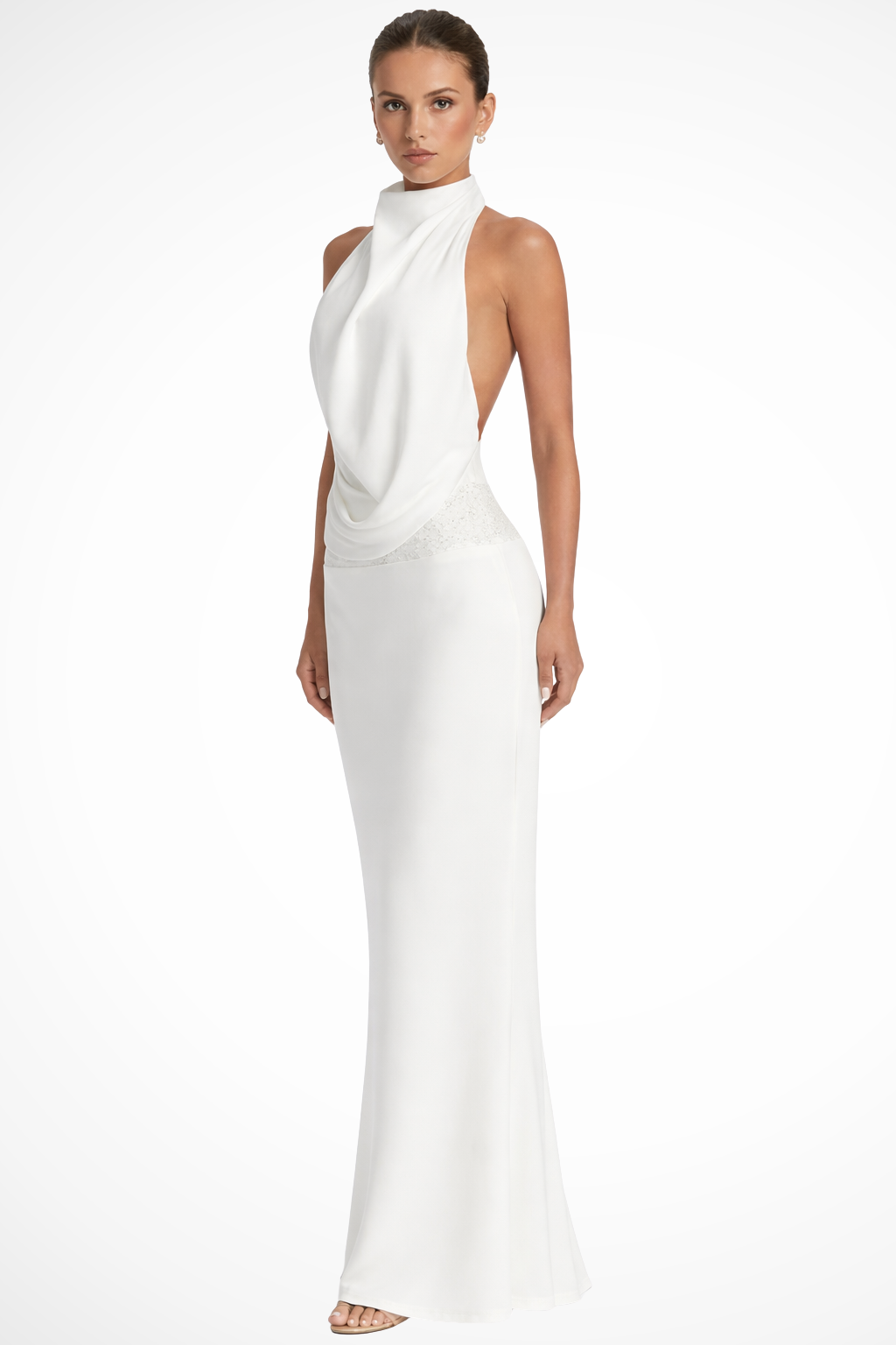 Women’s Sleeveless Open Back Bodycon Formal Maxi Gown