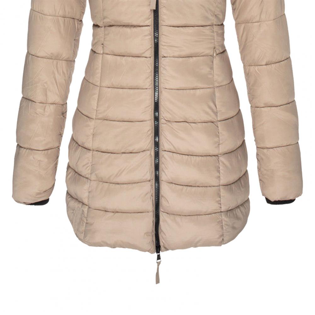 Women's Longline Hooded Quilted Puffer Winter Jacket