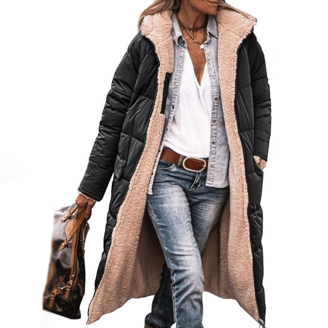 Stylish Long Women's Winter Coat with Warm Lining