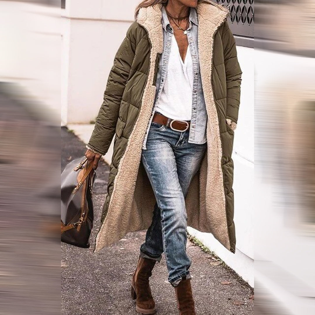 Stylish Long Women's Winter Coat with Warm Lining