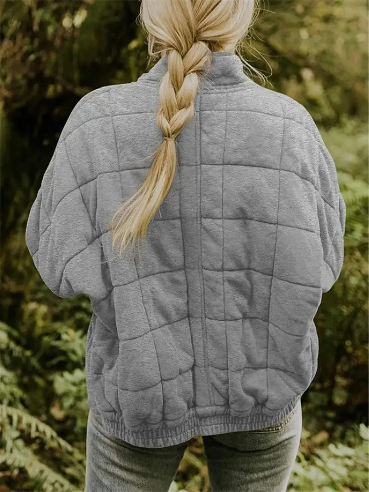 Women's Quilted Casual Zip-Up Jacket