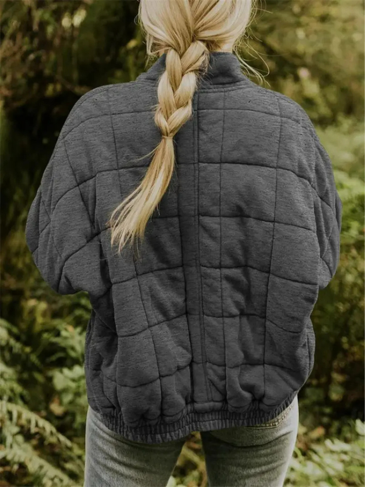 Women's Quilted Casual Zip-Up Jacket